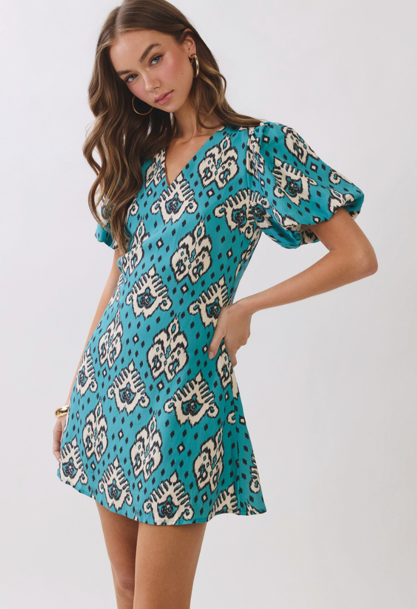 Teal Ikat Mini