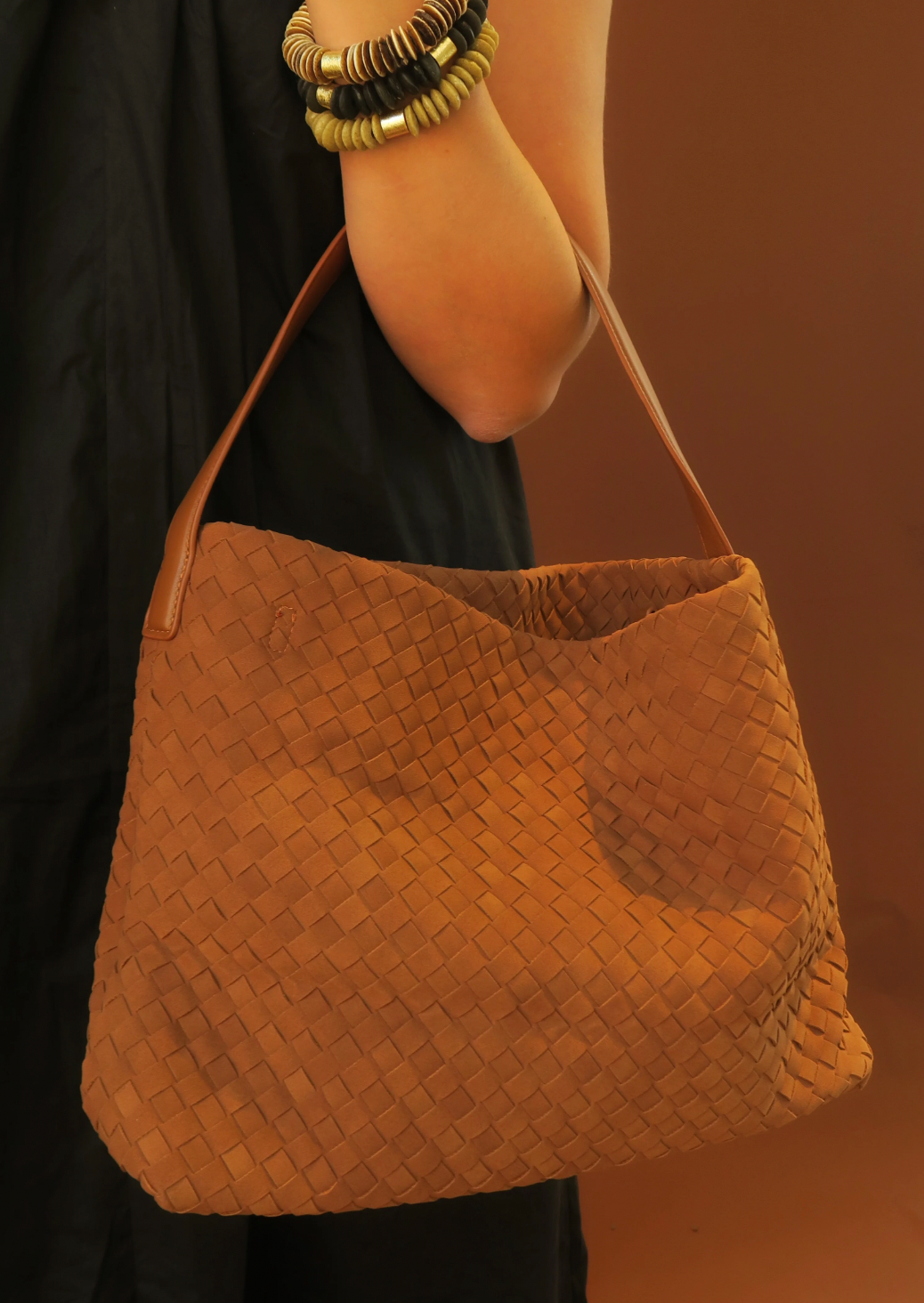 Woven Marin Bag in Brown