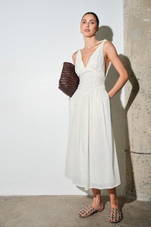 Biarritz Cotton Corset Waist Dress