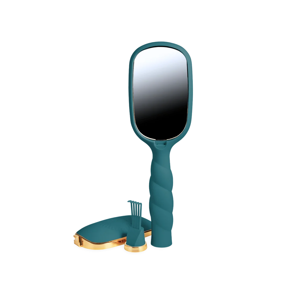 TELETIES: Detangler Hair Brush for Thick Hair - Teal With It
