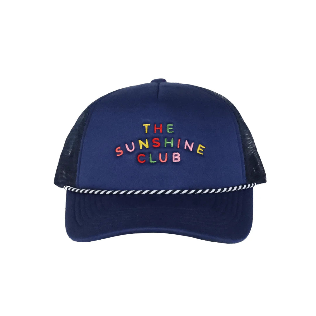 Sunshine Tienda Rainbow Embroidered Sunshine Club Trucker Hat