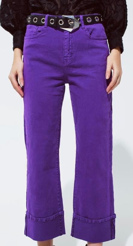 Purple Cuffed Denim