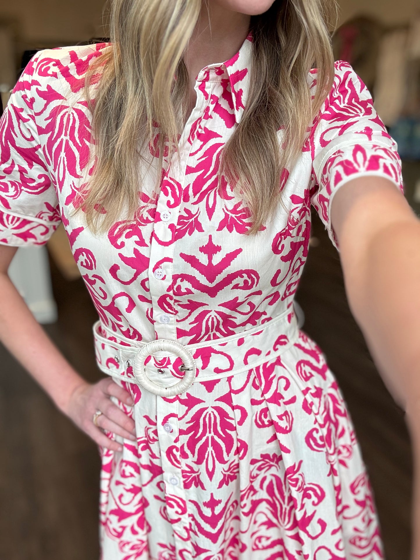 Printed Midi Dress