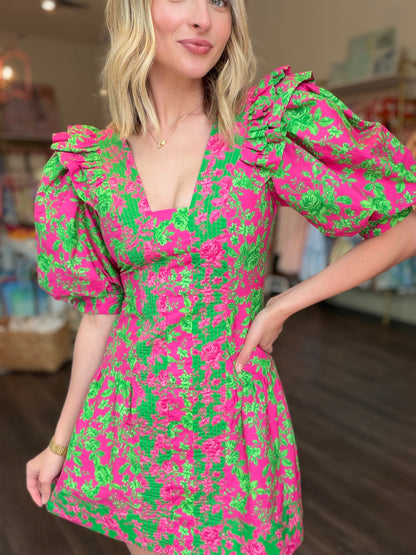 Botanical Print Dress