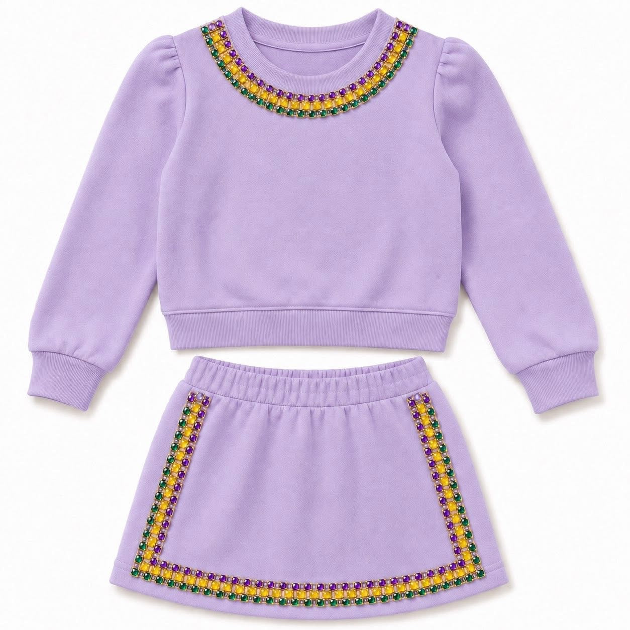Mardi Gras Gem Set (Lavender/Yellow) (PREORDER)