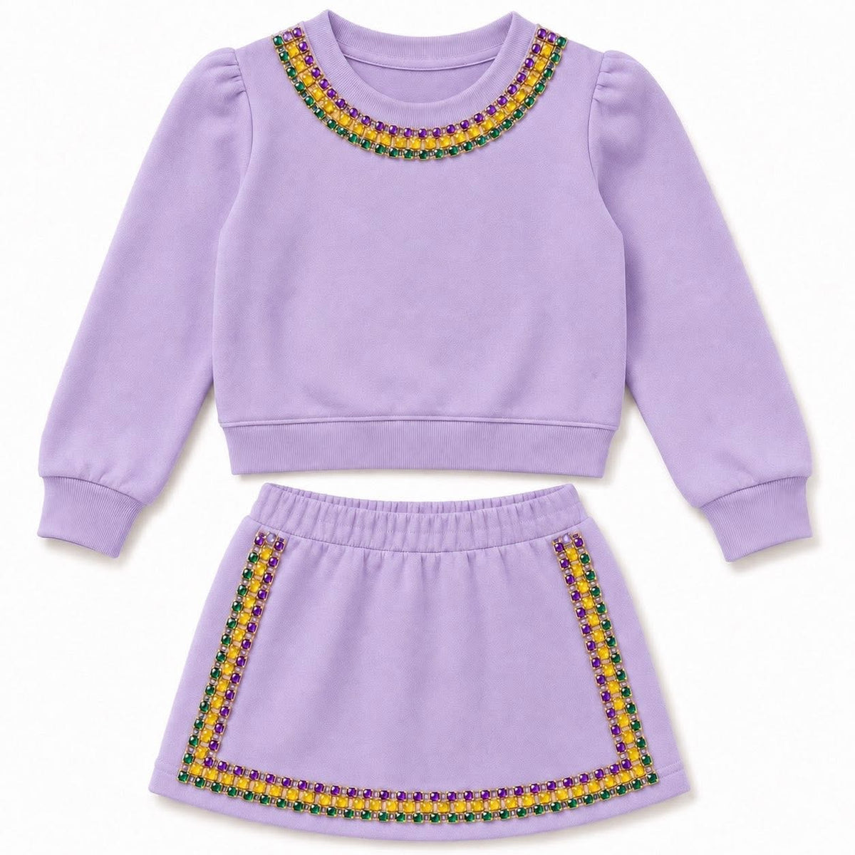 Mardi Gras Gem Set (Lavender/Yellow) (PREORDER)