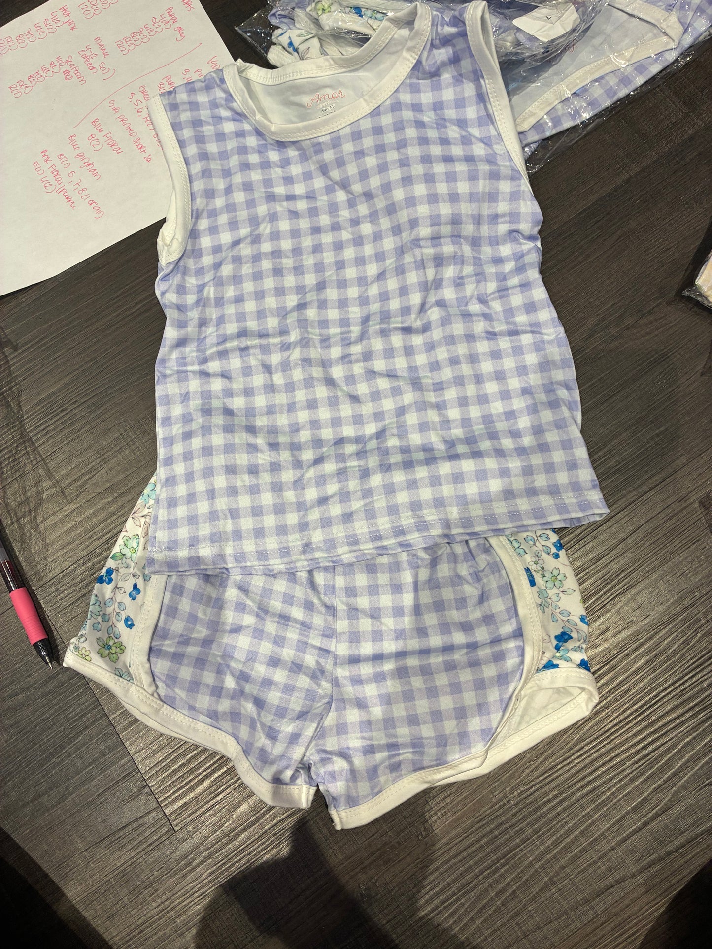 Girls Top + Shorts Set