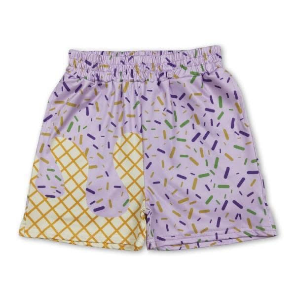 Boys "Drip" Mardi Gras Shorts
