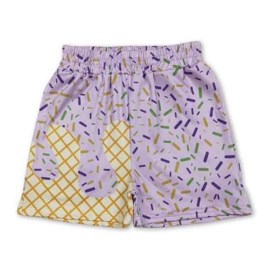 Boys "Drip" Mardi Gras Shorts