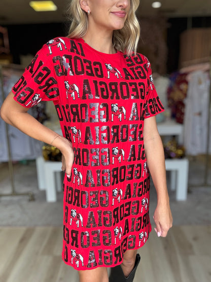 Stewart Simmons Licensed Georgia Repeat Dress