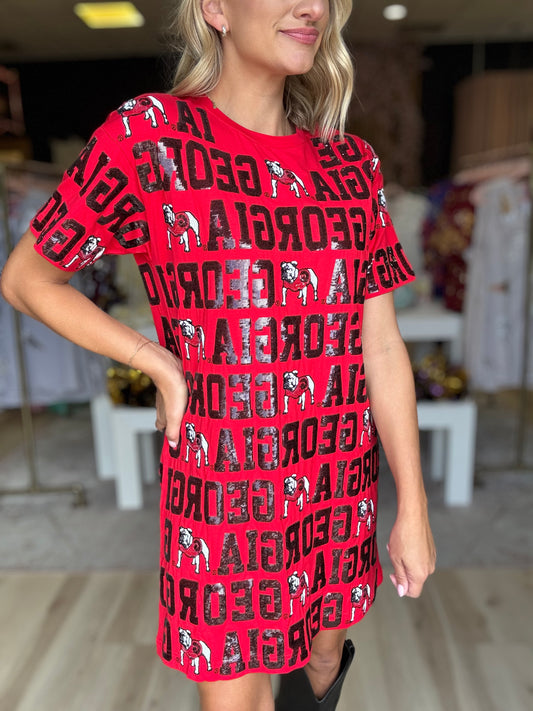 Stewart Simmons Licensed Georgia Repeat Dress