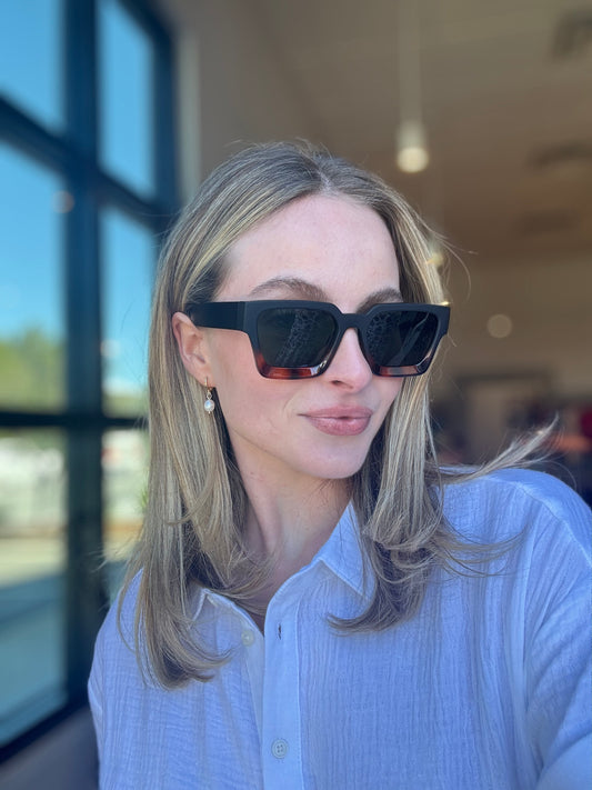 Sunstone Glasses in Matte Black/Tortoise