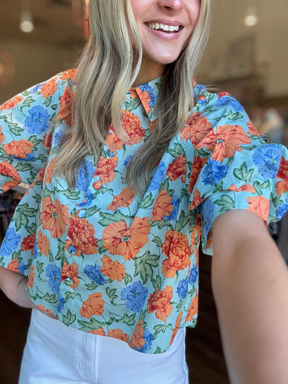 Mollie Floral Puff Sleeve Top