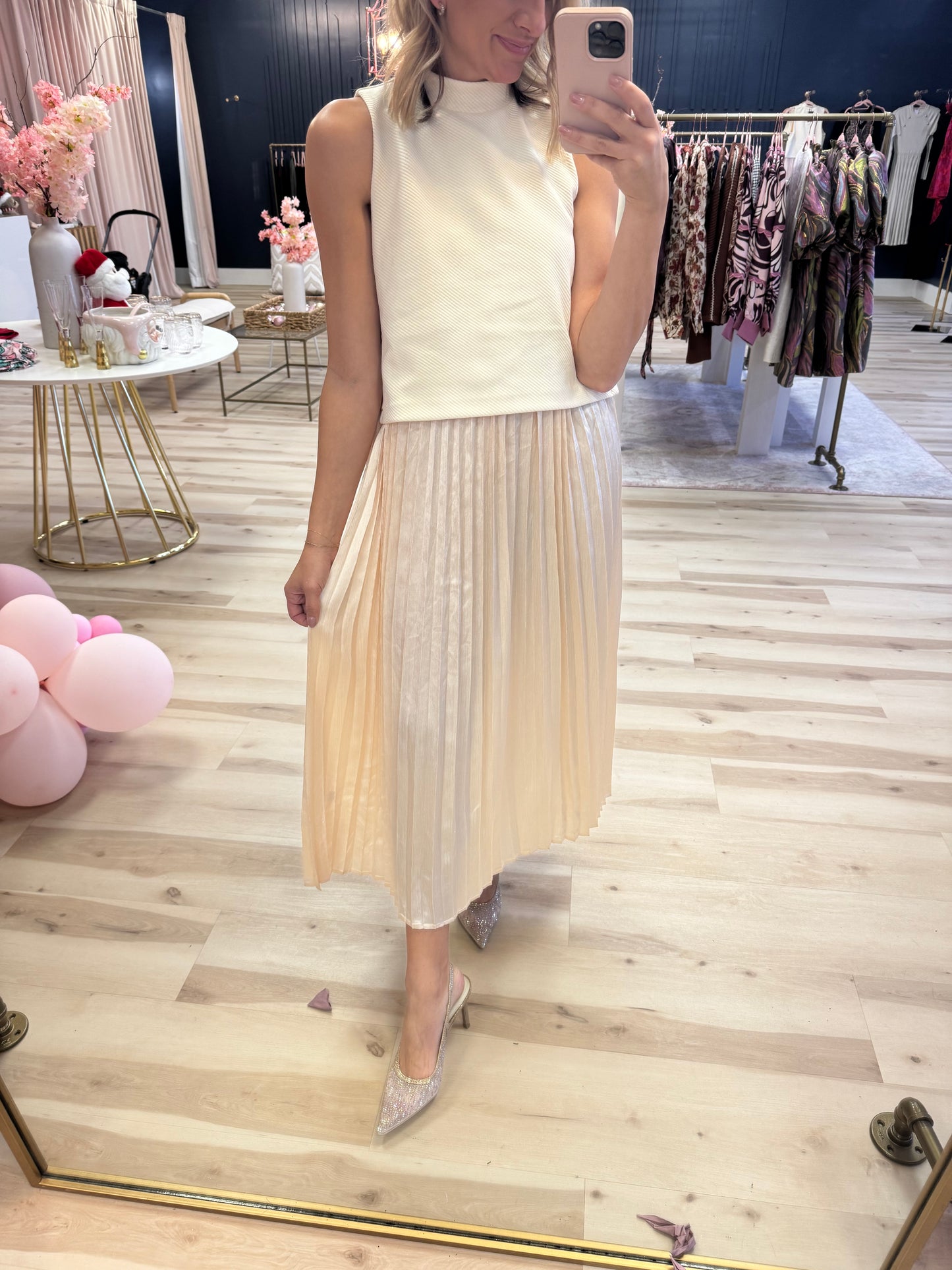 Pleated Skirt Dress