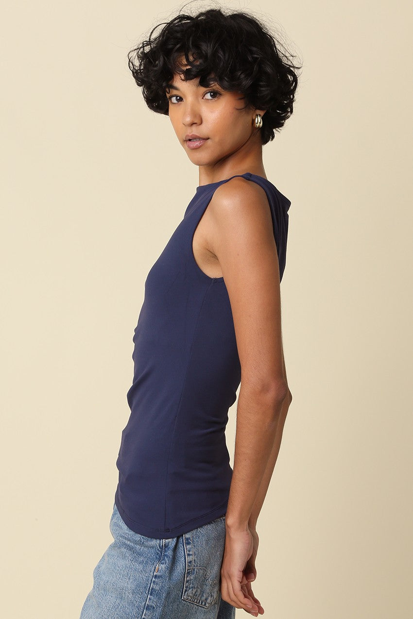 Jay Asymmetrical Tank In Navy