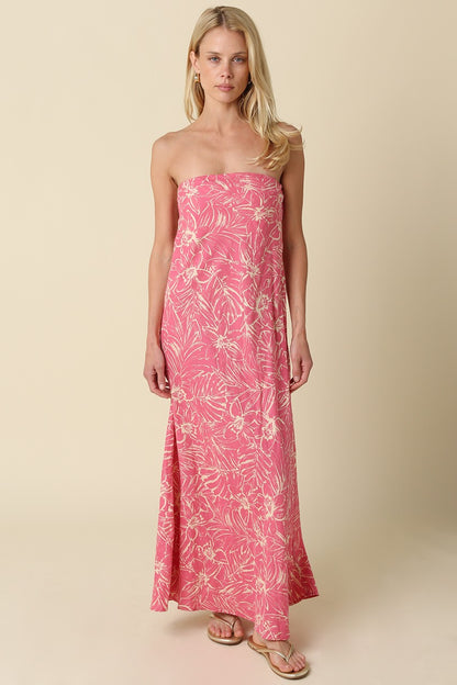 Marie Strapless Floral Maxi Dress