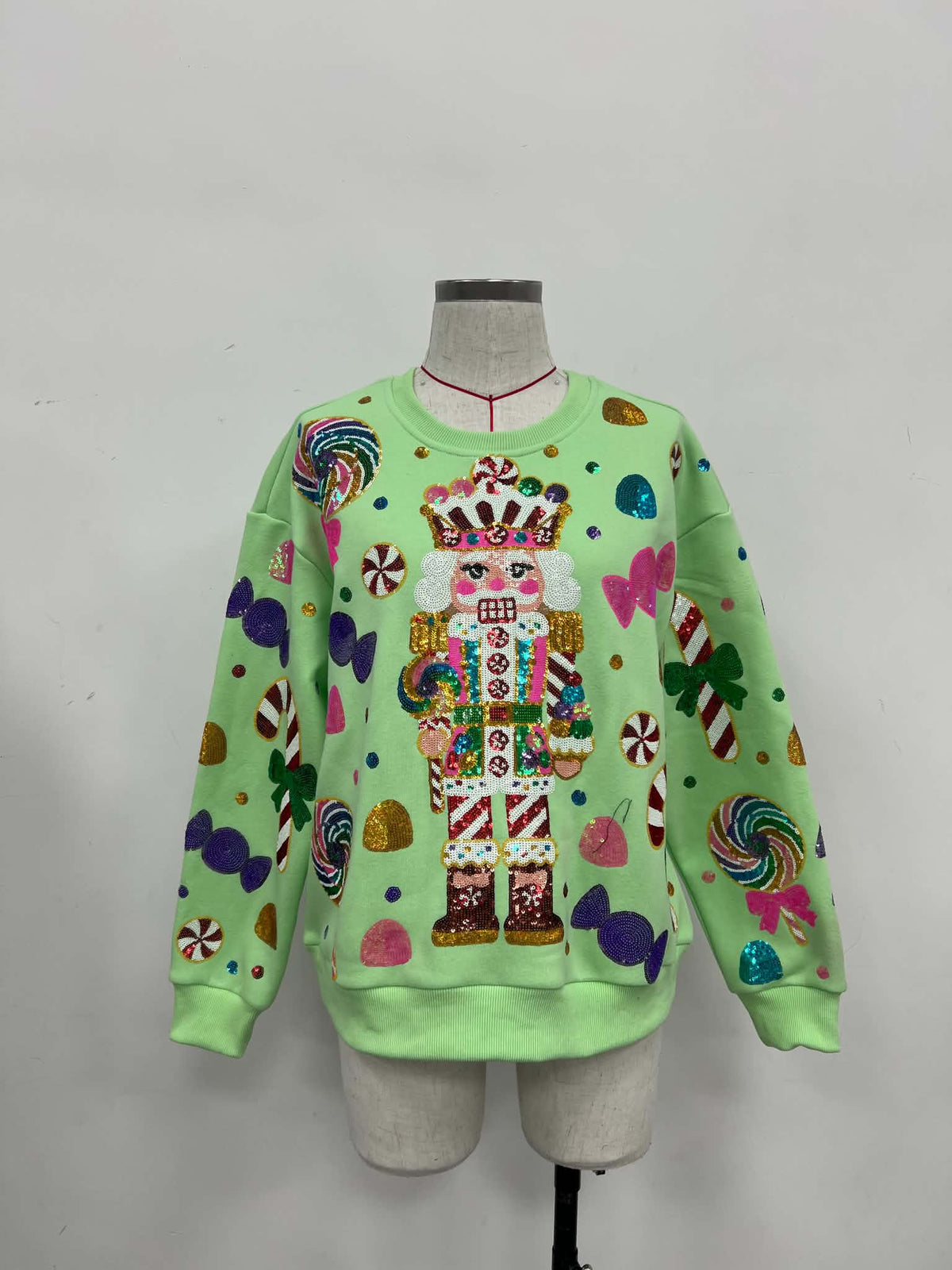 Christmas Sequin Candyland Nutcracker Sweatshirt Mom + Me (PREORDER)