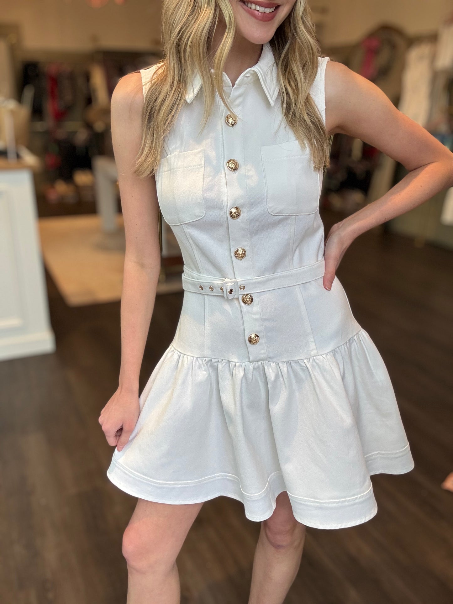 Belted Mini Dress