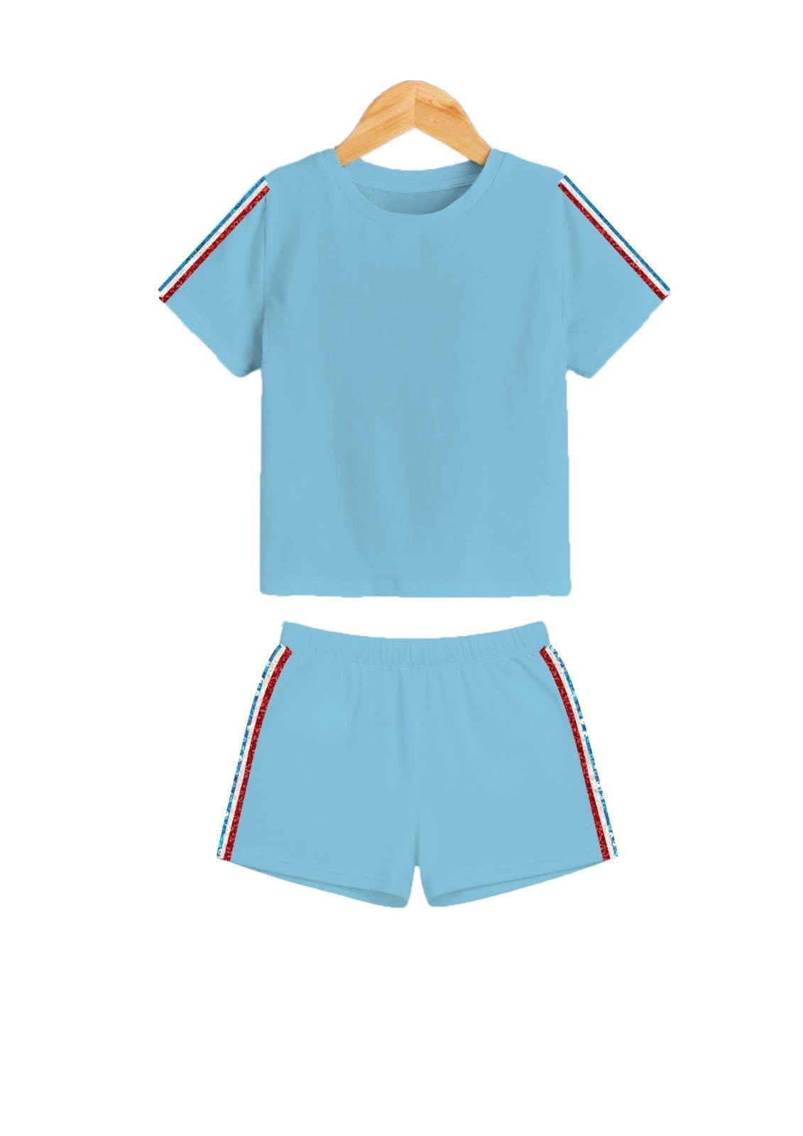 Sequin Stripe Short Set (PREORDER)