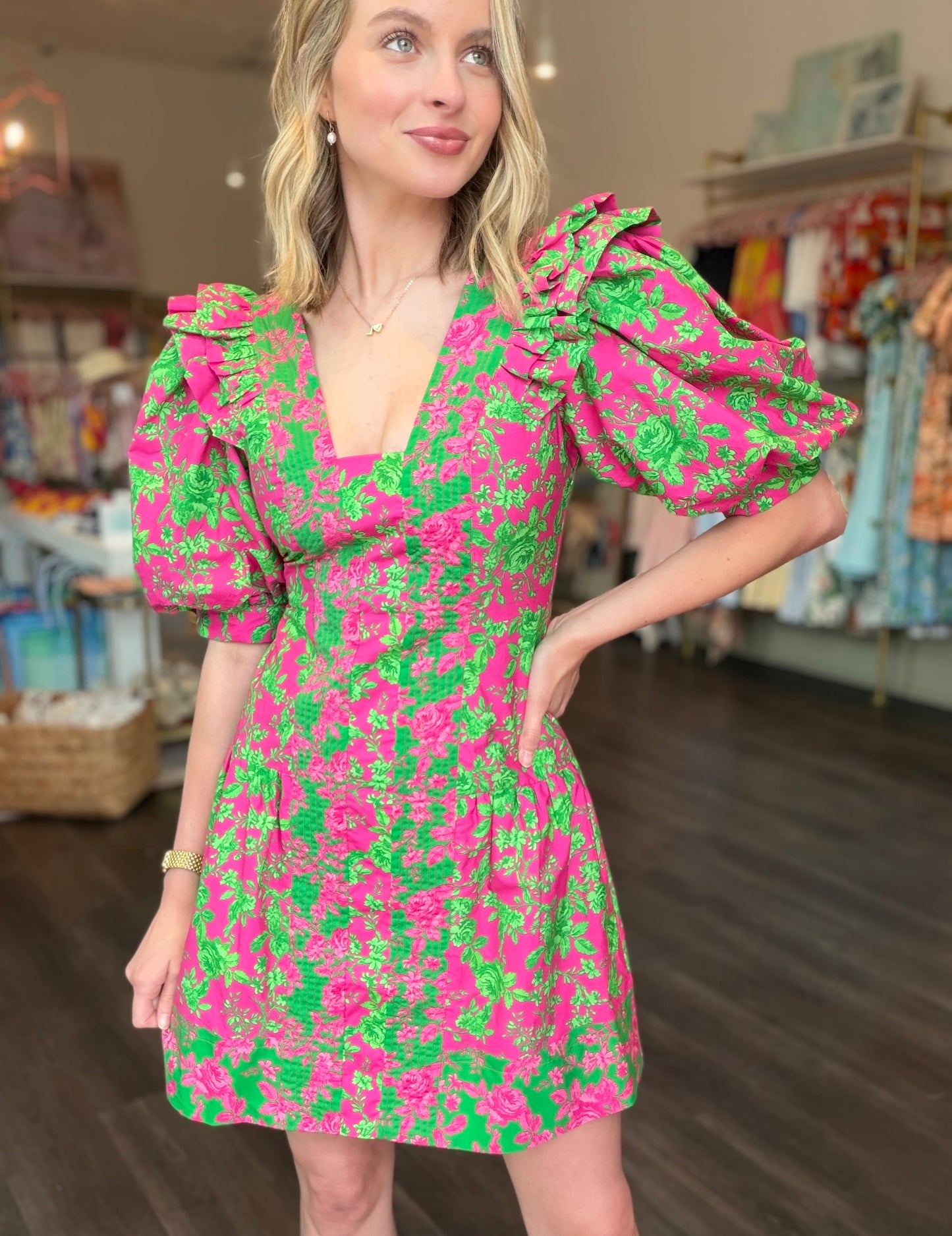 Botanical Print Dress