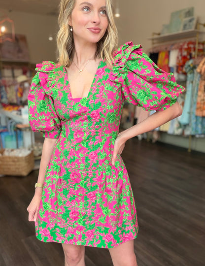 Botanical Print Dress