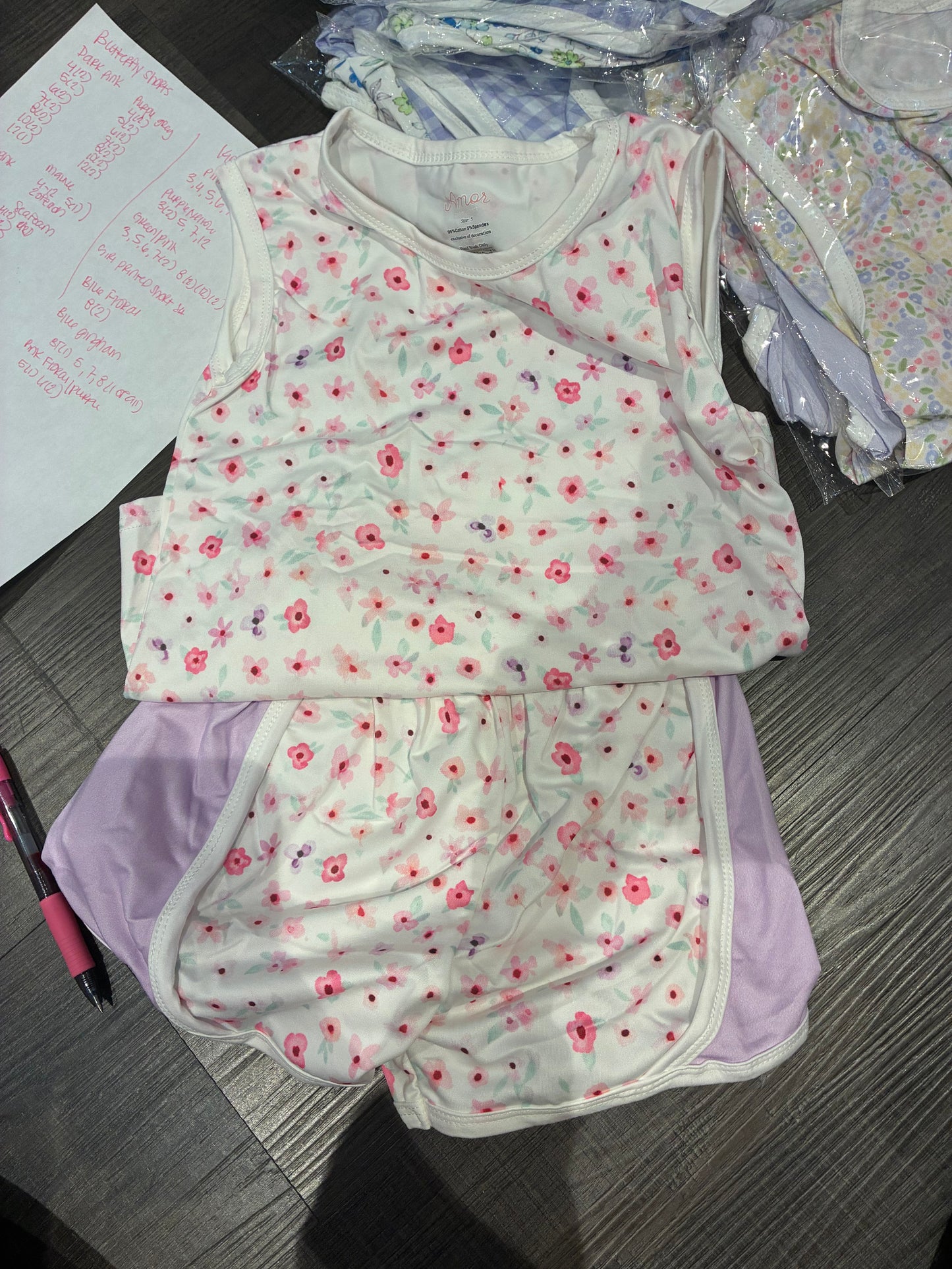 Girls Top + Shorts Set