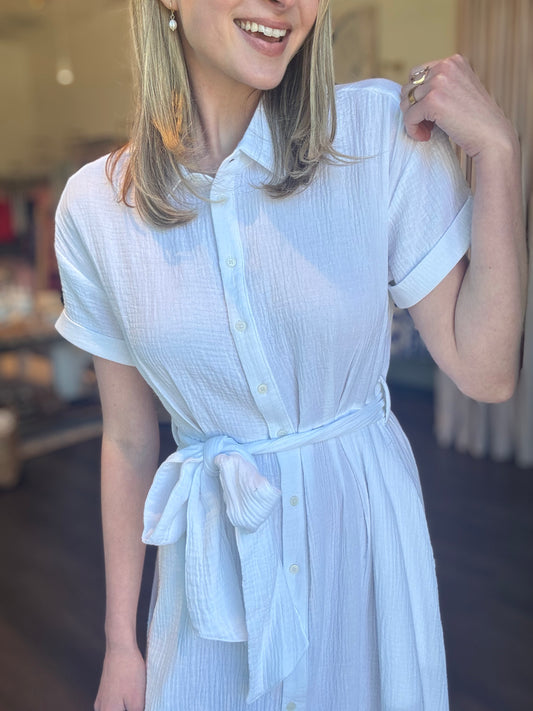 Kyra Belted Shirt Dress