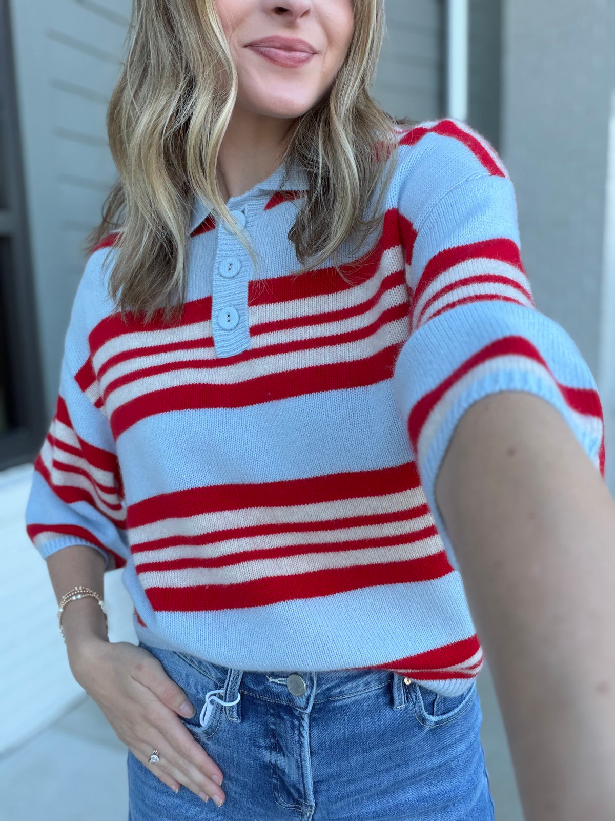 THML Cashmere Striped Top