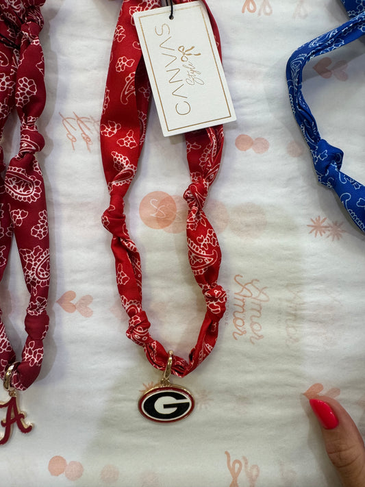 University of Georgia Scarf Necklace