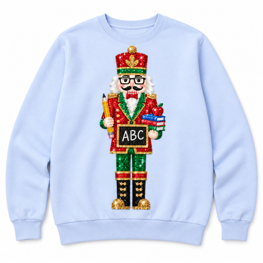 Christmas Sequin TEACHER Nutcracker (PREORDER)