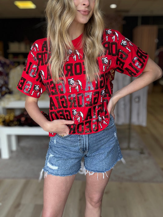 Stewart Simmons Licensed Georgia Repeat Tee