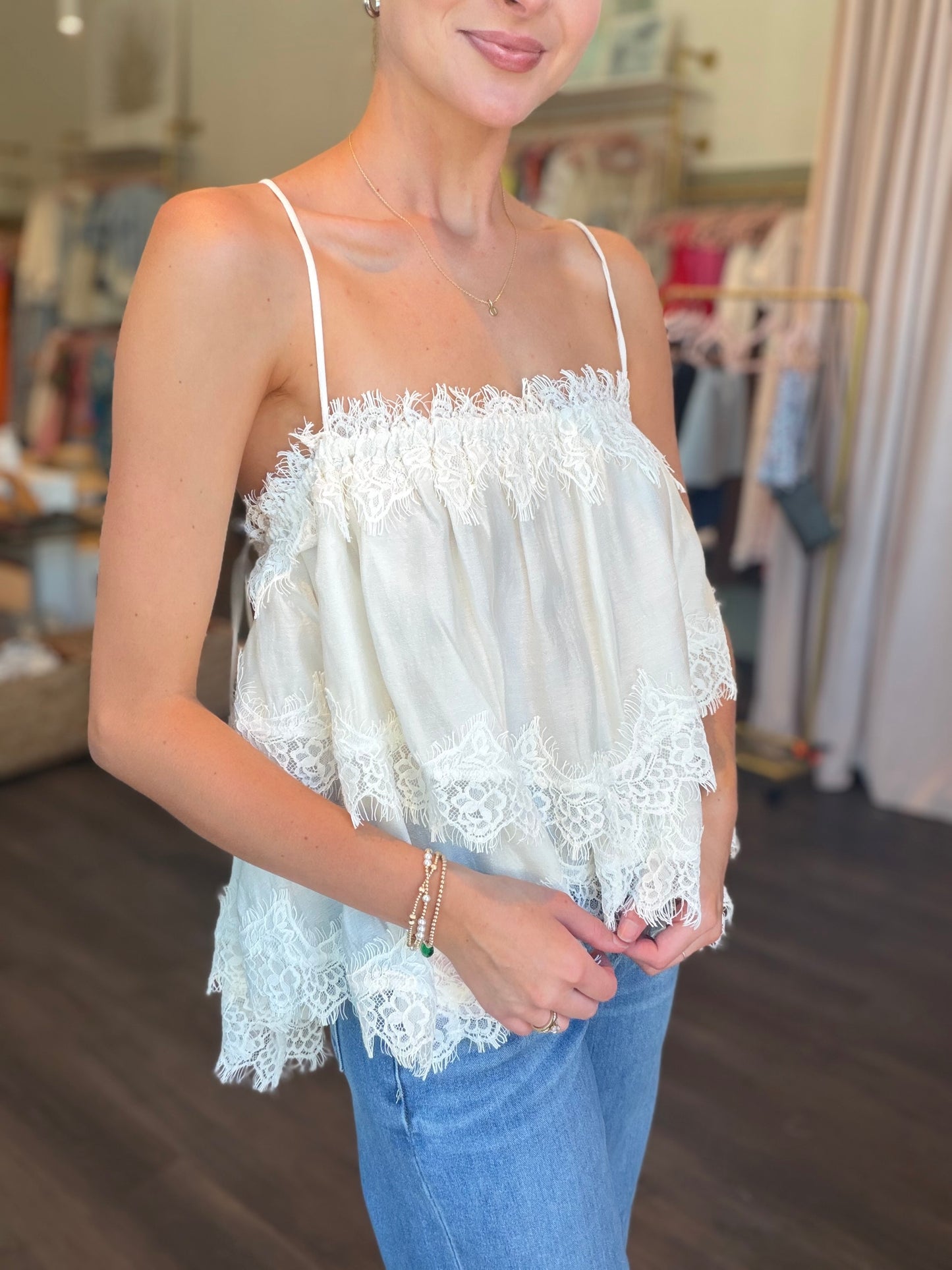 Lace Trim Blouse