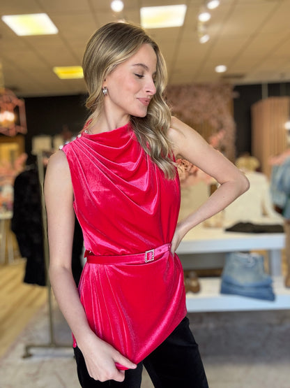 SEDGE Bree Top in Lipstick