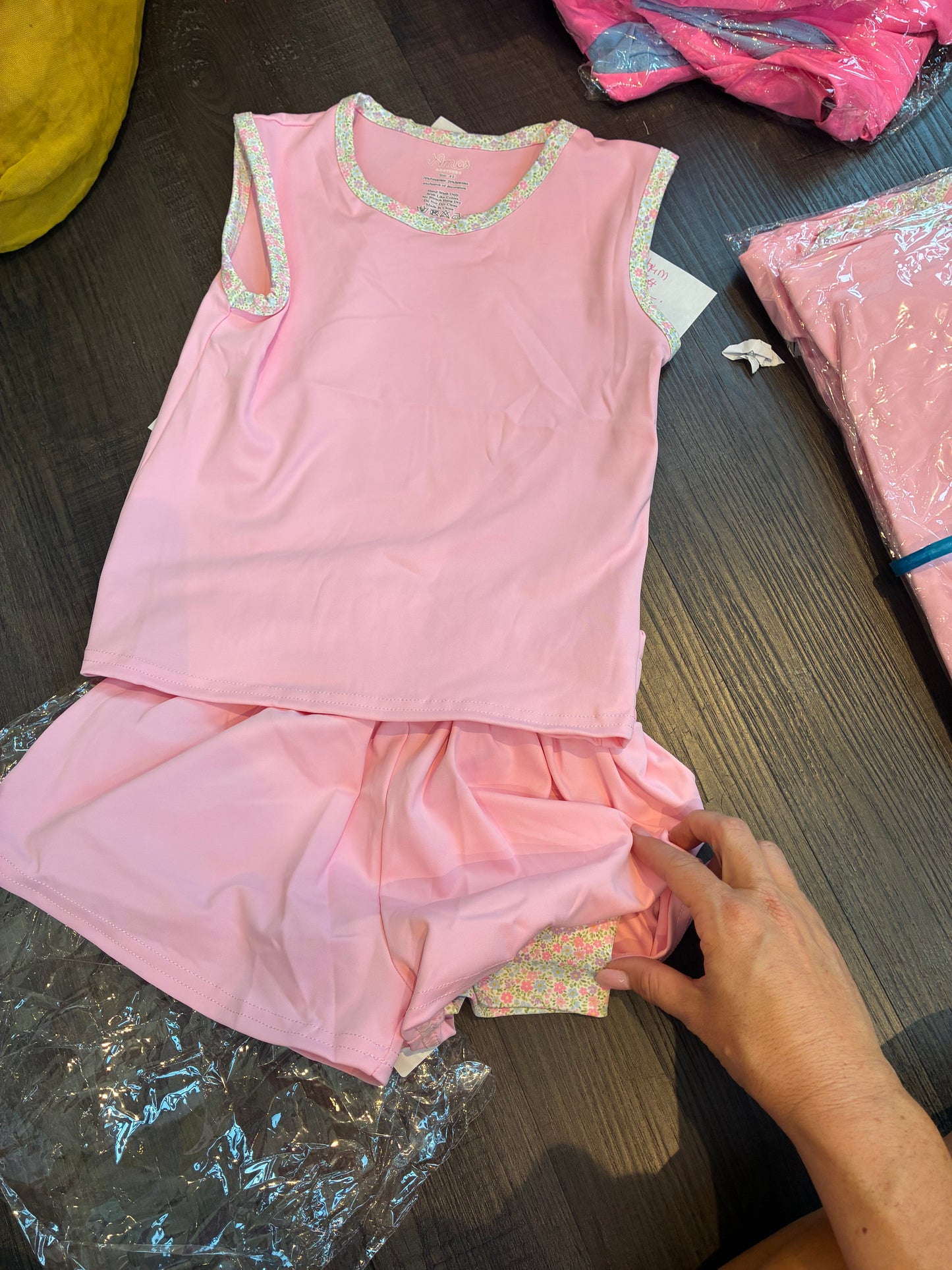Kids Contrast Trim Butterfly Short Set