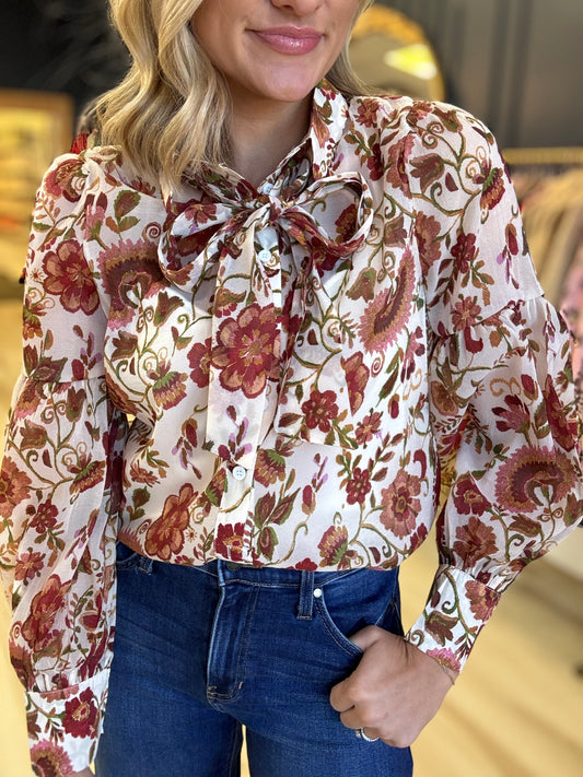 Megan Printed Blouse