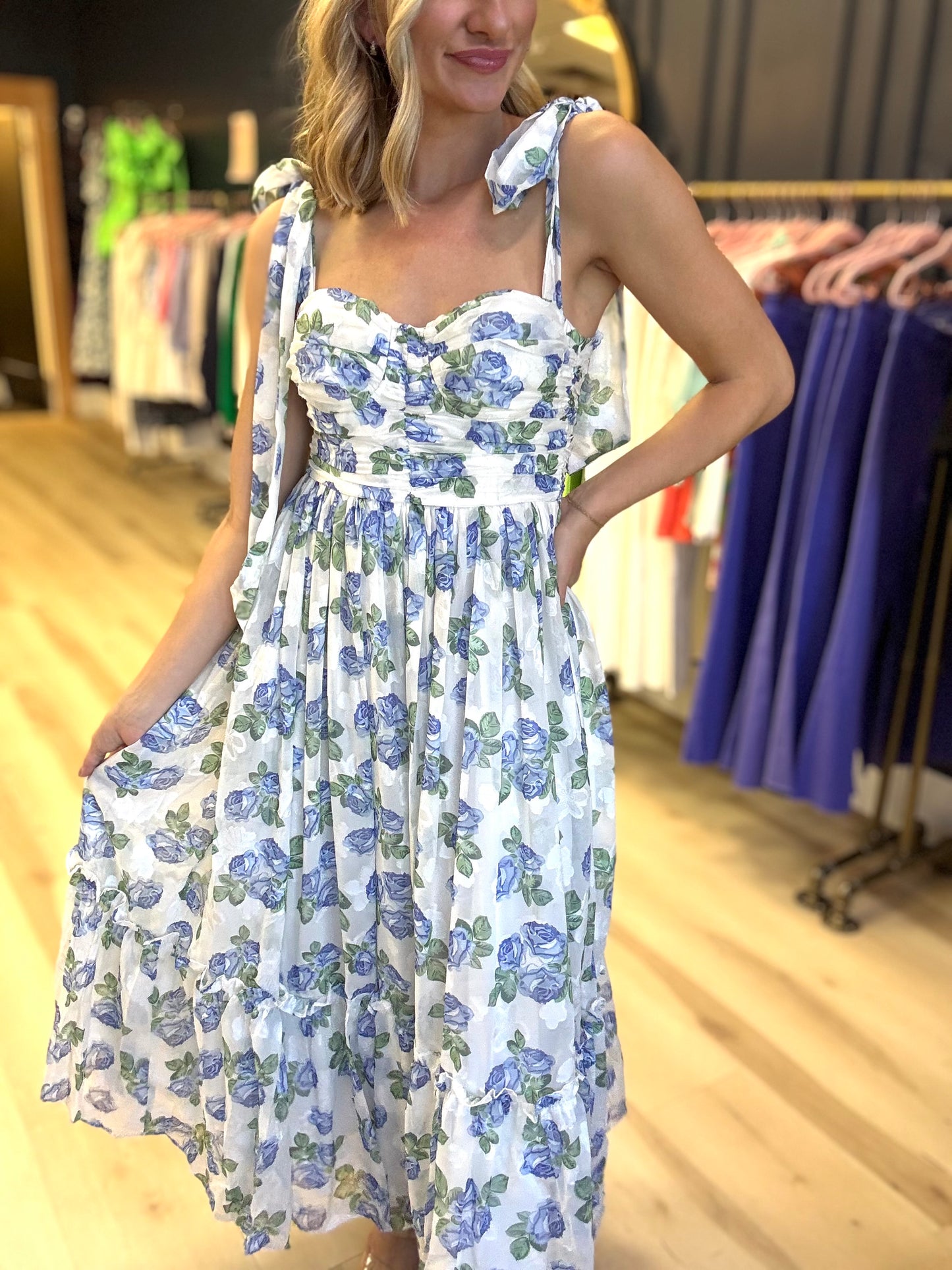 Floral Chiffon Midi