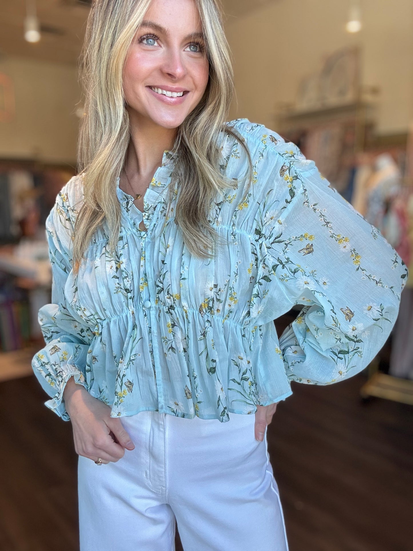Shea Floral Smocked Top