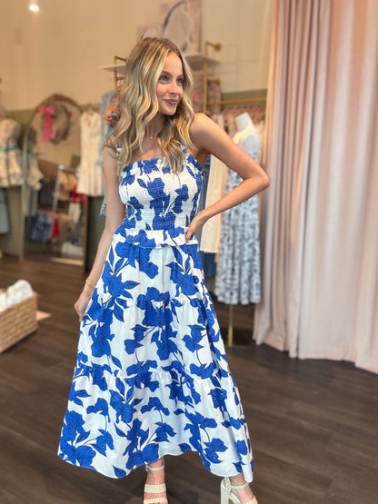 Sugarlips Gemmi Floral Smocked Maxi Dress