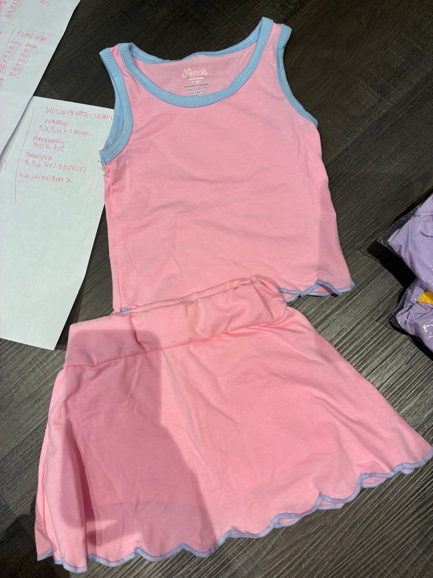 Scallop Detail Kids Set