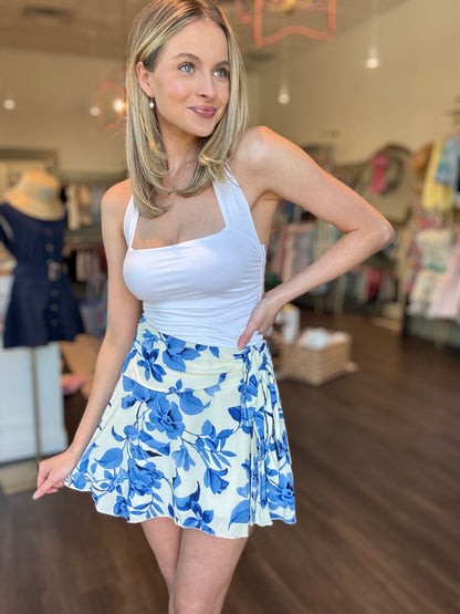 Jamie Floral Wrap Mini Skirt