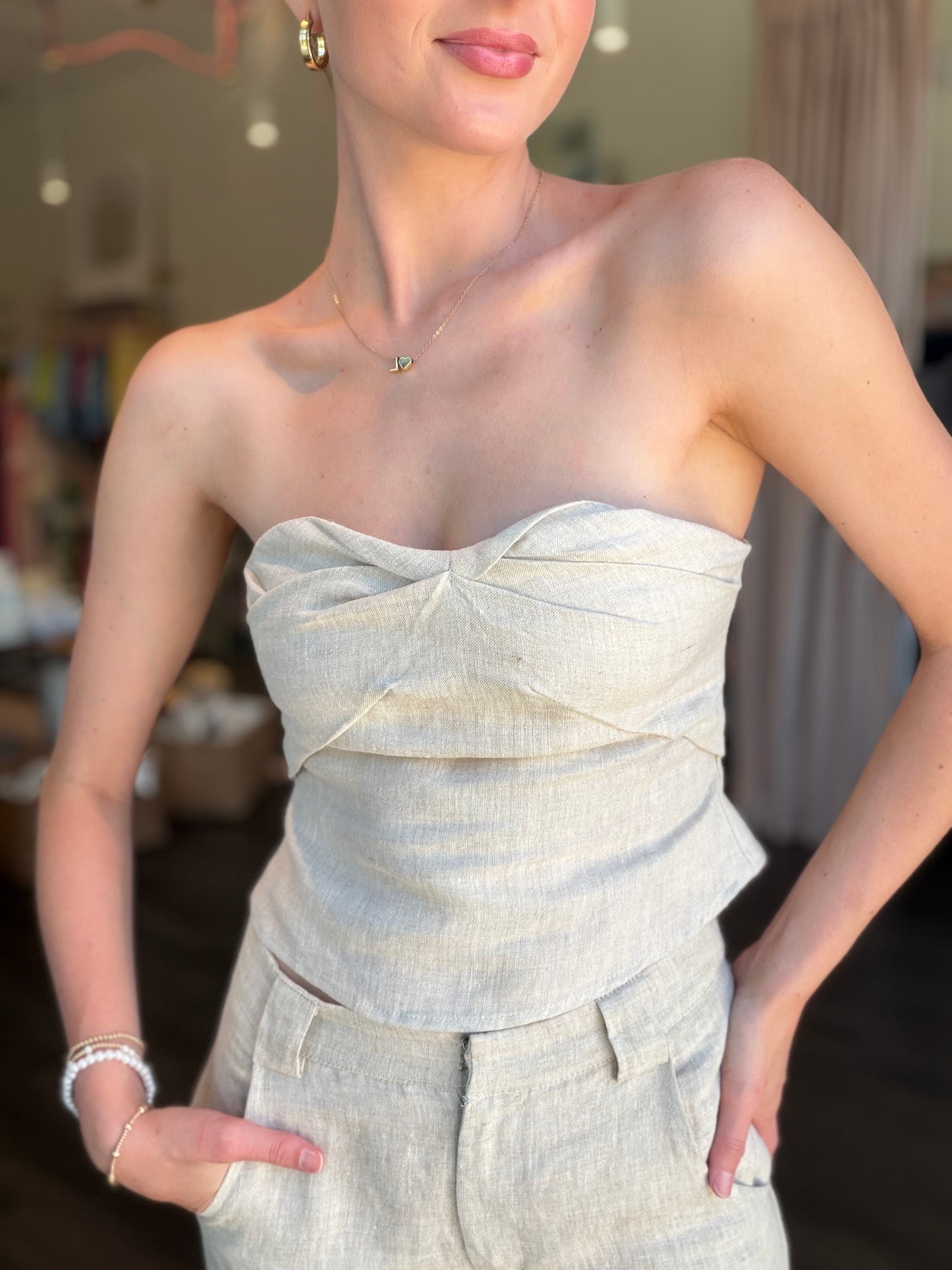 Melange Strapless Set