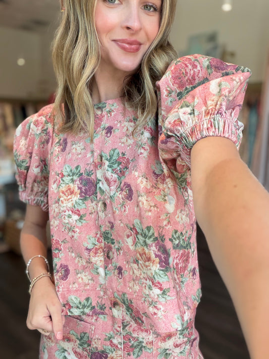 Floral Puff Sleeve Top
