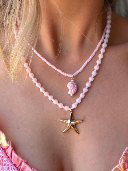 Pink Starfish Necklace