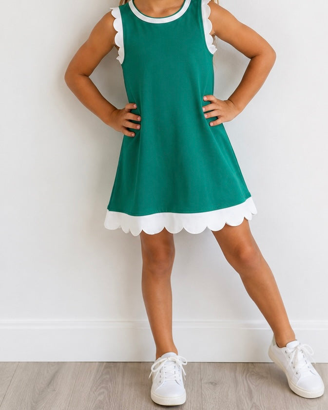 Scallop Detail Dress (multiple colors)