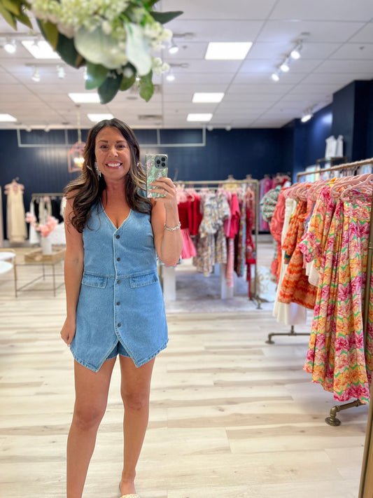 Denim Vest Romper