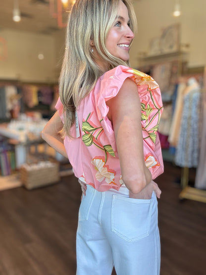 Tropical Hibiscus Blouse