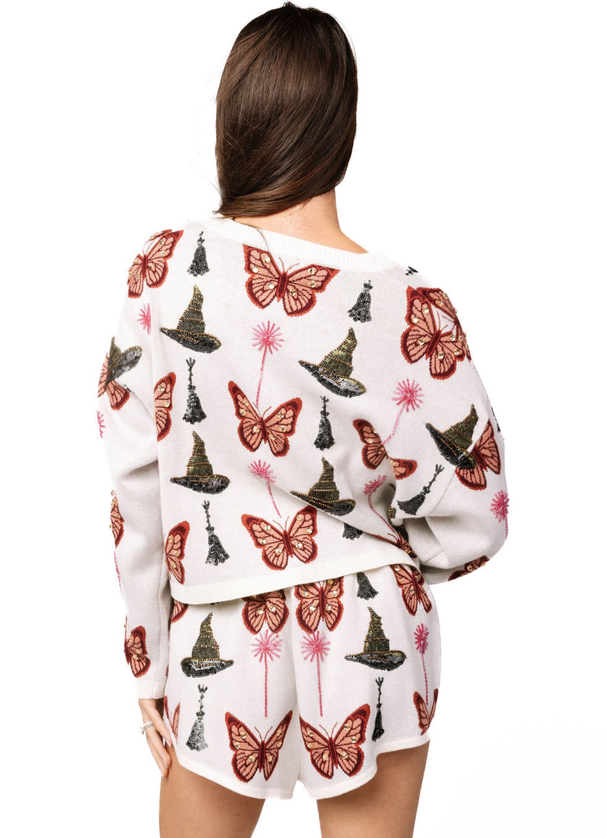 Queen of Sparkles Licensed Butterfly Broom and Wand Cardigan