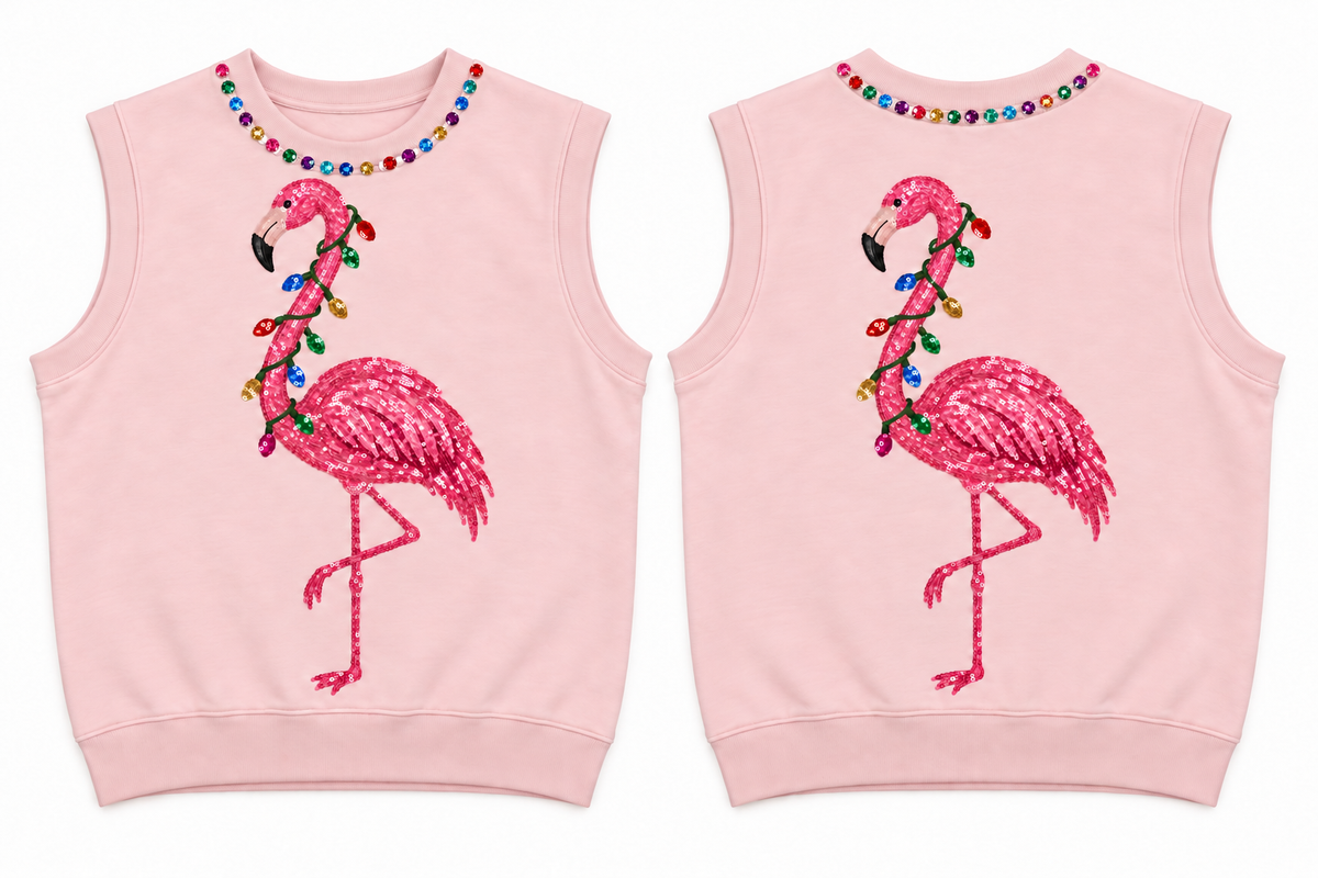 Christmas Flamingo Top (PREORDER) MOM + ME