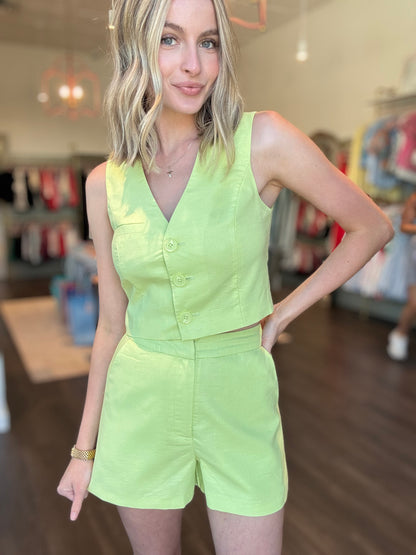 Lime Vest Set
