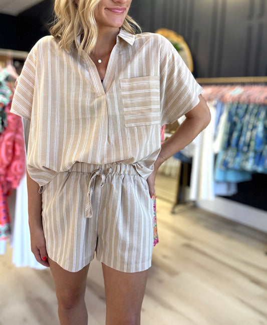 Tan Stripe Set